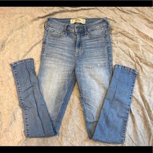Hollister light wash ripped jeans